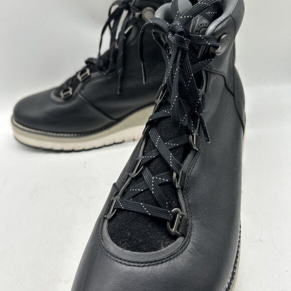 Cole Haan Ankle Booties Womens 11B Zerogrand City Wedge‎ Black Leather - Picture 6 of 10